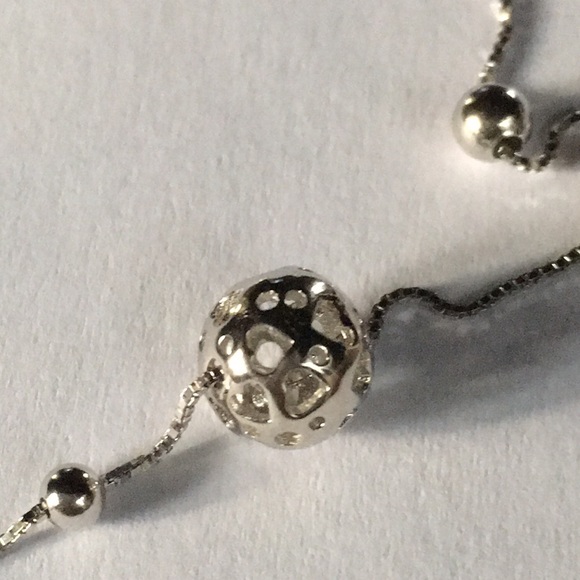 New! Sterling Silver Heart Anklet - Picture 6 of 8